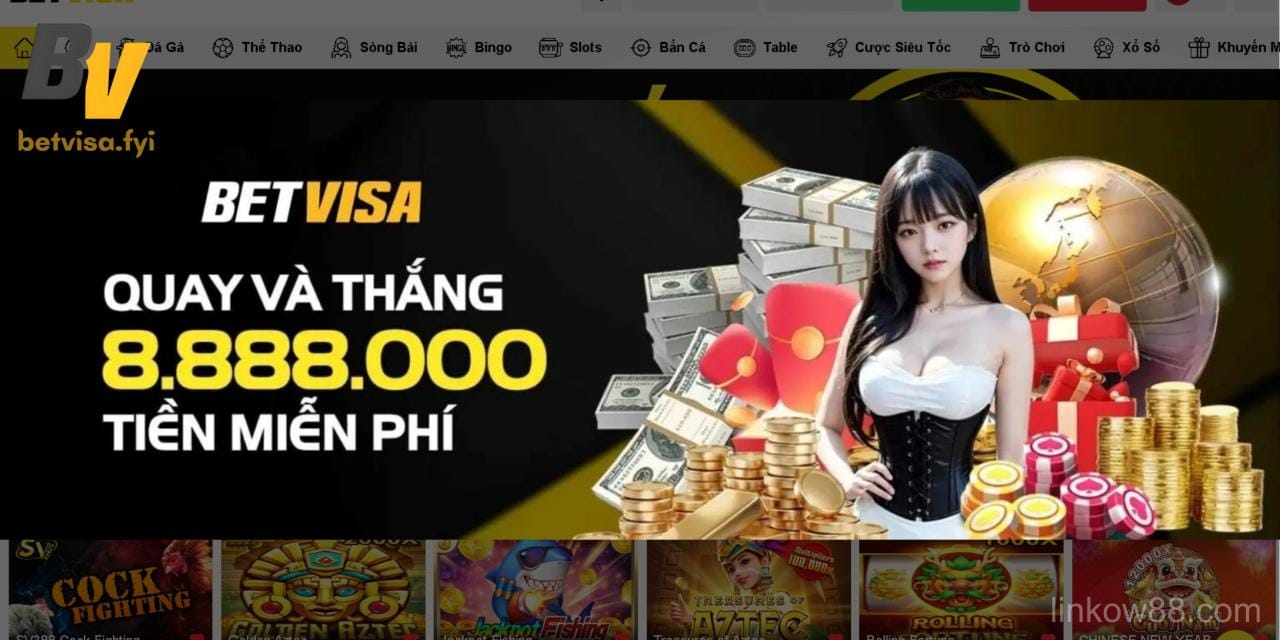 Giao diện chương trình vòng quay miễn phí nhận thưởng giá trị tại BetVisa App